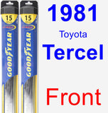 Front Wiper Blade Pack for 1981 Toyota Tercel - Hybrid