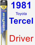 Driver Wiper Blade for 1981 Toyota Tercel - Hybrid