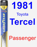 Passenger Wiper Blade for 1981 Toyota Tercel - Hybrid
