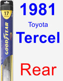 Rear Wiper Blade for 1981 Toyota Tercel - Hybrid