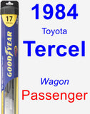 Passenger Wiper Blade for 1984 Toyota Tercel - Hybrid