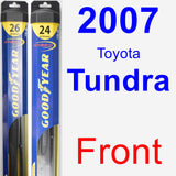 Front Wiper Blade Pack for 2007 Toyota Tundra - Hybrid