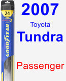 Passenger Wiper Blade for 2007 Toyota Tundra - Hybrid