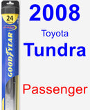 Passenger Wiper Blade for 2008 Toyota Tundra - Hybrid