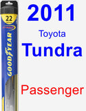 Passenger Wiper Blade for 2011 Toyota Tundra - Hybrid