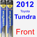 Front Wiper Blade Pack for 2012 Toyota Tundra - Hybrid