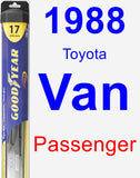 Passenger Wiper Blade for 1988 Toyota Van - Hybrid