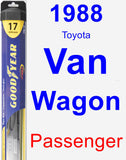 Passenger Wiper Blade for 1988 Toyota Van Wagon - Hybrid