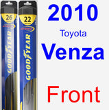 Front Wiper Blade Pack for 2010 Toyota Venza - Hybrid