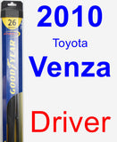 Driver Wiper Blade for 2010 Toyota Venza - Hybrid