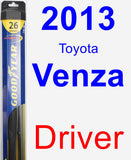 Driver Wiper Blade for 2013 Toyota Venza - Hybrid