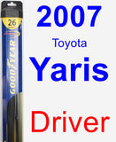 Driver Wiper Blade for 2007 Toyota Yaris - Hybrid