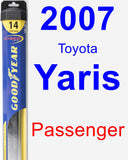 Passenger Wiper Blade for 2007 Toyota Yaris - Hybrid