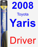 Driver Wiper Blade for 2008 Toyota Yaris - Hybrid