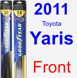 Front Wiper Blade Pack for 2011 Toyota Yaris - Hybrid