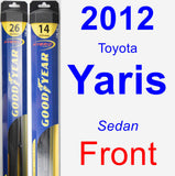 Front Wiper Blade Pack for 2012 Toyota Yaris - Hybrid