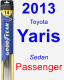 Passenger Wiper Blade for 2013 Toyota Yaris - Hybrid
