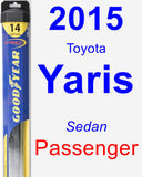 Passenger Wiper Blade for 2015 Toyota Yaris - Hybrid