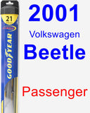 Passenger Wiper Blade for 2001 Volkswagen Beetle - Hybrid