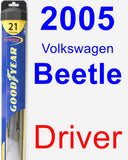 Driver Wiper Blade for 2005 Volkswagen Beetle - Hybrid