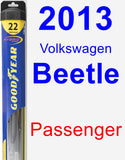 Passenger Wiper Blade for 2013 Volkswagen Beetle - Hybrid