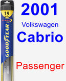 Passenger Wiper Blade for 2001 Volkswagen Cabrio - Hybrid