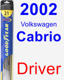 Driver Wiper Blade for 2002 Volkswagen Cabrio - Hybrid