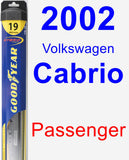 Passenger Wiper Blade for 2002 Volkswagen Cabrio - Hybrid