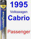 Passenger Wiper Blade for 1995 Volkswagen Cabrio - Hybrid