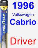 Driver Wiper Blade for 1996 Volkswagen Cabrio - Hybrid