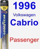 Passenger Wiper Blade for 1996 Volkswagen Cabrio - Hybrid