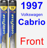 Front Wiper Blade Pack for 1997 Volkswagen Cabrio - Hybrid