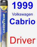 Driver Wiper Blade for 1999 Volkswagen Cabrio - Hybrid