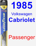 Passenger Wiper Blade for 1985 Volkswagen Cabriolet - Hybrid