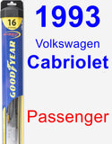 Passenger Wiper Blade for 1993 Volkswagen Cabriolet - Hybrid