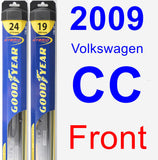 Front Wiper Blade Pack for 2009 Volkswagen CC - Hybrid