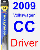 Driver Wiper Blade for 2009 Volkswagen CC - Hybrid