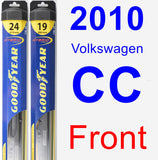 Front Wiper Blade Pack for 2010 Volkswagen CC - Hybrid