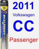 Passenger Wiper Blade for 2011 Volkswagen CC - Hybrid