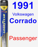 Passenger Wiper Blade for 1991 Volkswagen Corrado - Hybrid