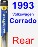 Rear Wiper Blade for 1993 Volkswagen Corrado - Hybrid