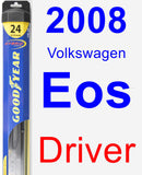 Driver Wiper Blade for 2008 Volkswagen Eos - Hybrid