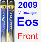 Front Wiper Blade Pack for 2009 Volkswagen Eos - Hybrid