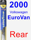 Rear Wiper Blade for 2000 Volkswagen EuroVan - Hybrid