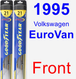 Front Wiper Blade Pack for 1995 Volkswagen EuroVan - Hybrid