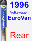 Rear Wiper Blade for 1996 Volkswagen EuroVan - Hybrid