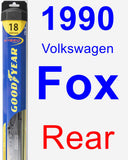 Rear Wiper Blade for 1990 Volkswagen Fox - Hybrid