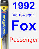 Passenger Wiper Blade for 1992 Volkswagen Fox - Hybrid