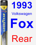 Rear Wiper Blade for 1993 Volkswagen Fox - Hybrid