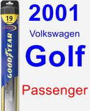 Passenger Wiper Blade for 2001 Volkswagen Golf - Hybrid